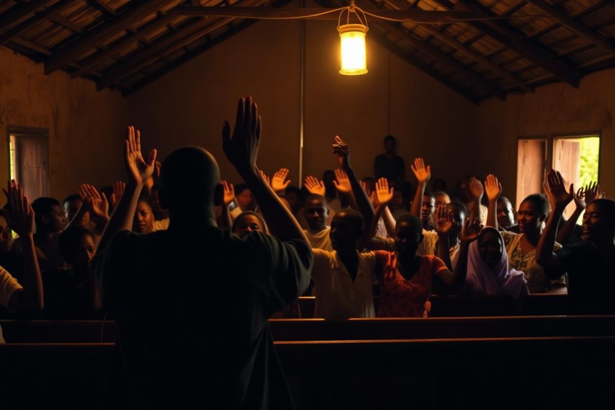 Sunday worship in a rural Kenyan chapel